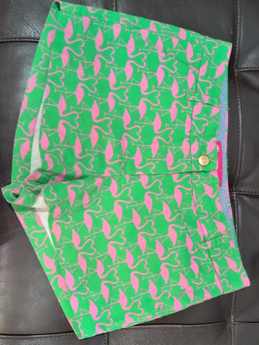 Women’s Green & Pink Patterned Shorts